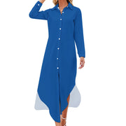 Assorted Colors Shirt Dress