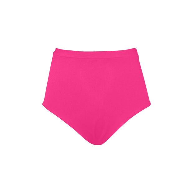 Deep Pink Women's High-Waisted Bikini Bottom