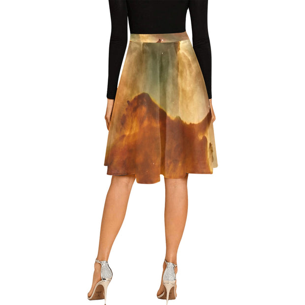 Brown Marble Midi Skirt