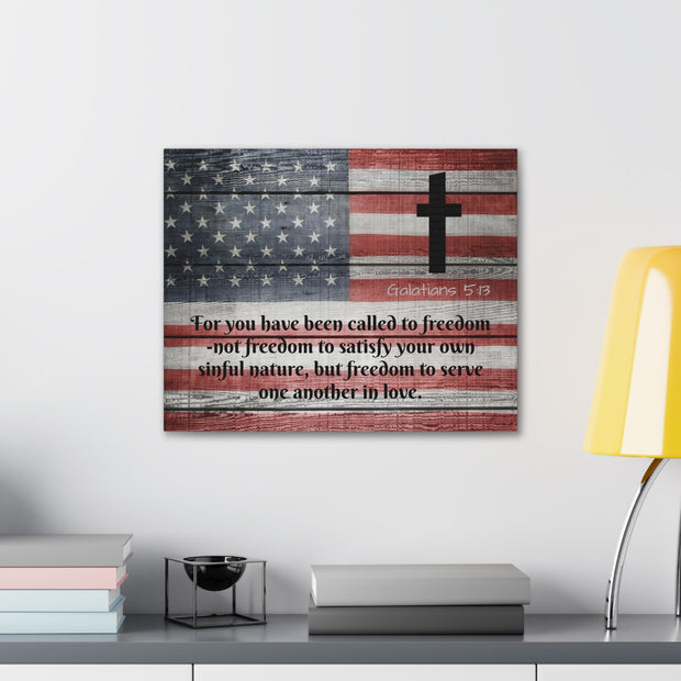 Faith and Freedom Christian Canvas