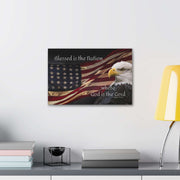 Blessed is the Nation Christian Canvas