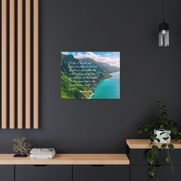 Move Mountains Christian Canvas