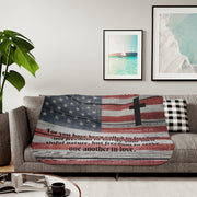 Faith and Freedom Sherpa Christian Blanket