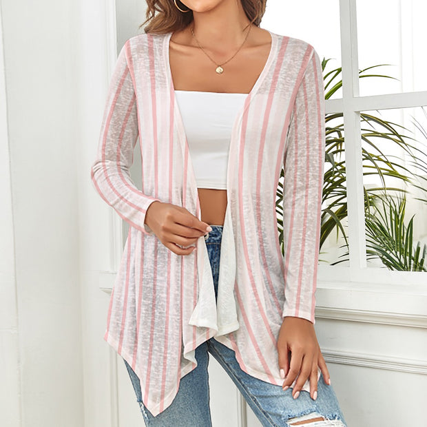 Pink Stripe Cardigan