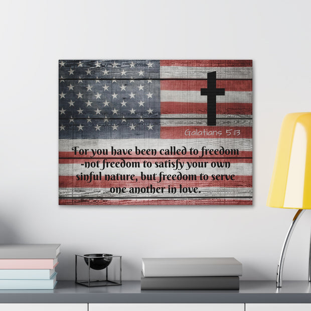 Faith and Freedom Christian Canvas