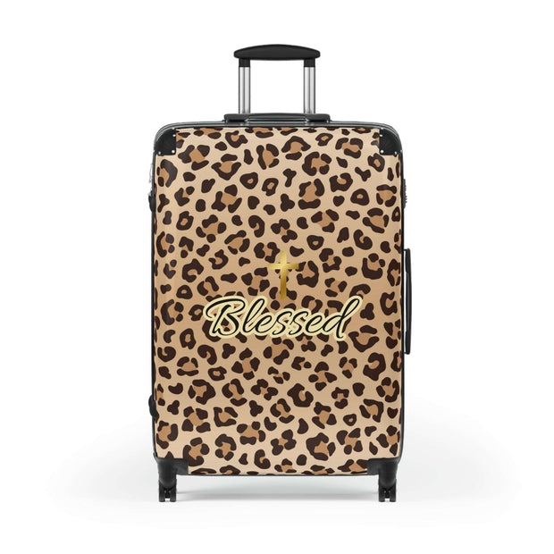 Cheetah Blessed Christian Suitcase