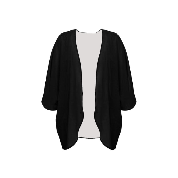 Black Women's Chiffon Kimono