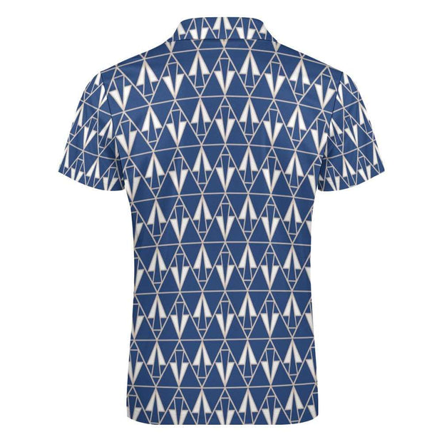 Blue Triangle Short Sleeve Christian Polo Shirt