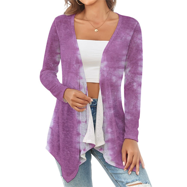 Purple Tie-Dye Cardigan