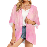 Pink Sky Women's Chiffon Kimono