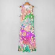 Spring Print Long Dress