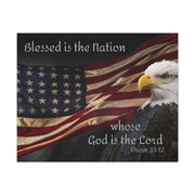 Blessed is the Nation Christian Canvas