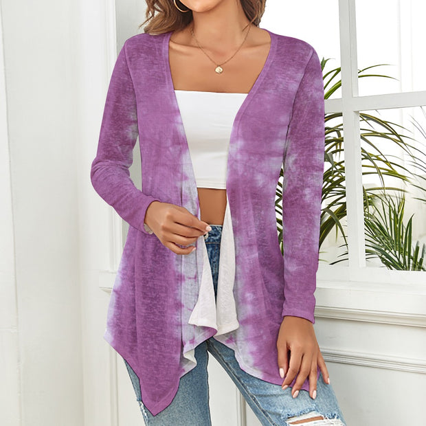 Purple Tie-Dye Cardigan