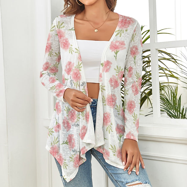 Pink Floral Cardigan