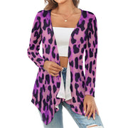 Purple Cheetah Print Cardigan