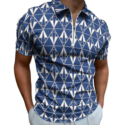 Blue Triangle Short Sleeve Christian Polo Shirt