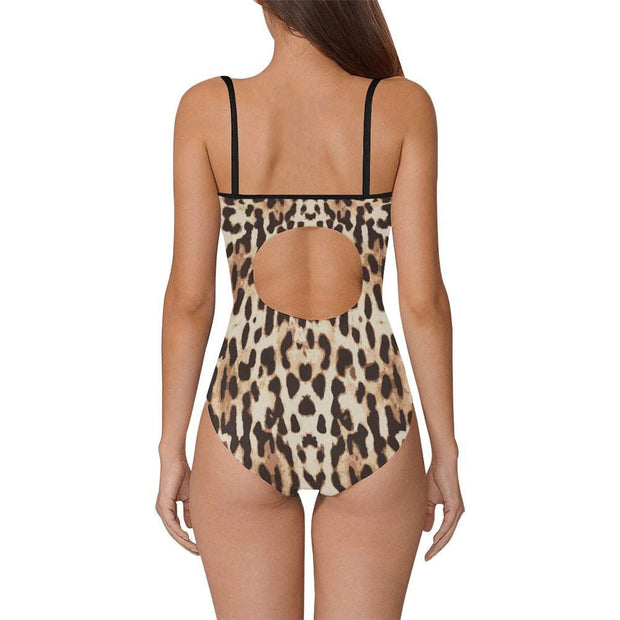 Cheetah Women's Slip One Piece Swimsuit (Model S05)