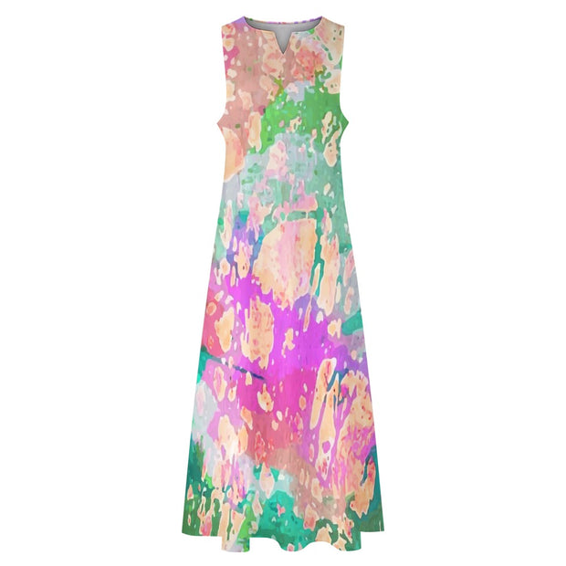 Spring Print Long Dress