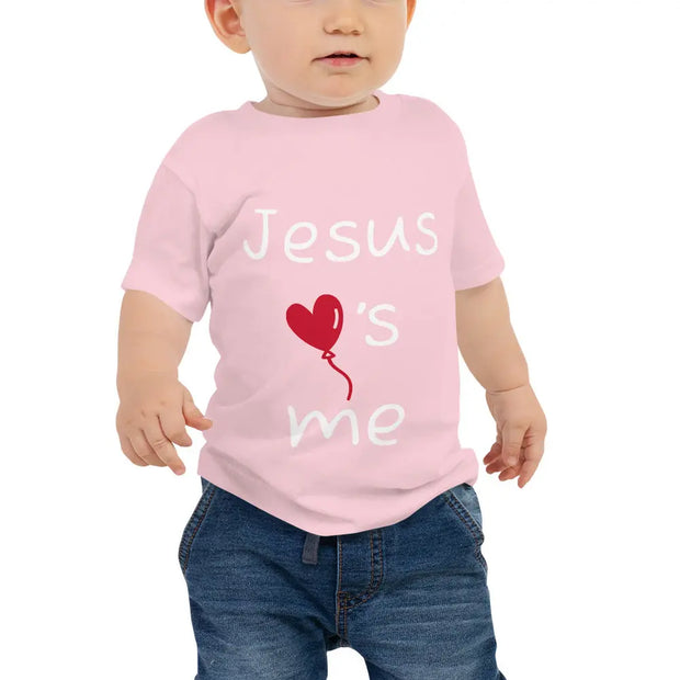 Jesus loves me Christian Tee Pink