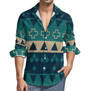 Teal Southwest One Pocket Long Sleeve Christian Shirt