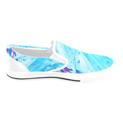 Blue Swirl Slip-on Canvas Women's Shoes