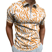 Rust Print Short Sleeve Christian Polo Shirt