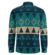 Teal Southwest One Pocket Long Sleeve Christian Shirt