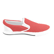 Red Dot Slip-on Canvas Women's Shoes