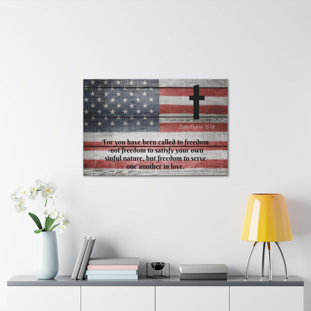 Faith and Freedom Christian Canvas