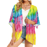 Multi Tie-Dye Women's Chiffon Kimono