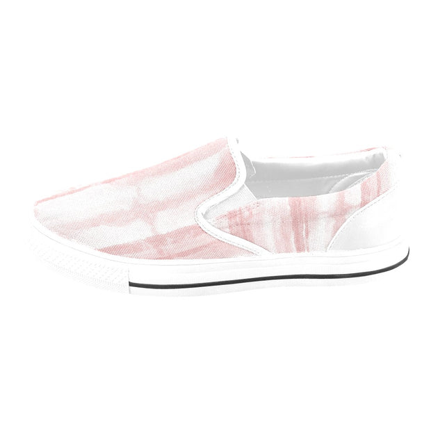 Pink Strokes Slip-on Canvas Women's Shoes