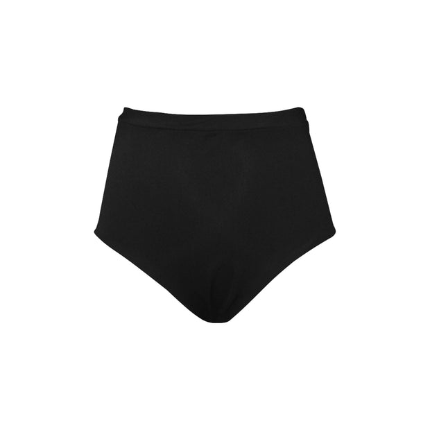 Black Women's High-Waisted Bikini Bottom