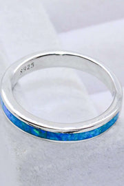 925 Sterling Silver Opal Ring in Sky Blue - Image #3