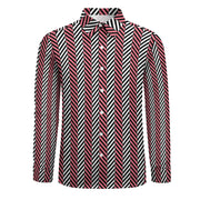 Red & Black Stripe One Pocket Long Sleeve Christian Shirt