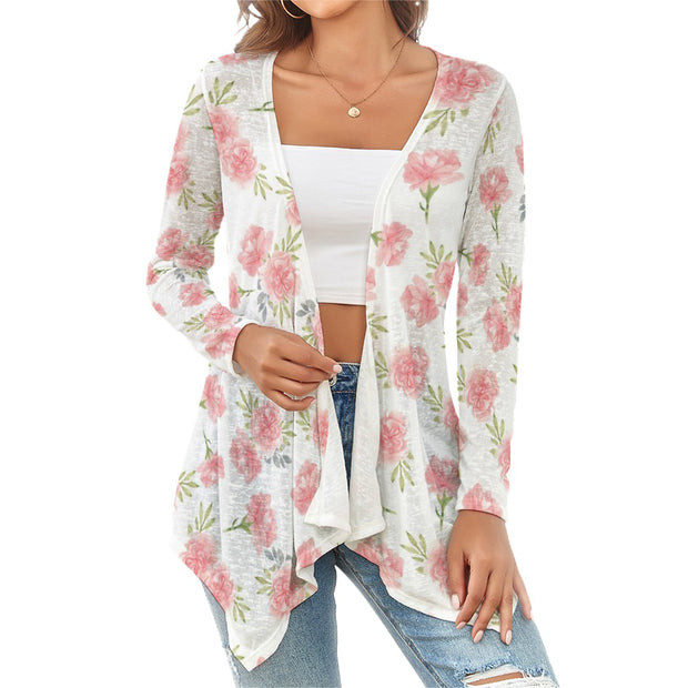 Pink Floral Cardigan