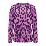 Purple Cheetah Women's Long Sleeve Swim Shirt