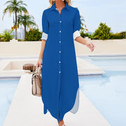 Assorted Colors Shirt Dress