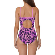 Purple Cheetah Women's Slip One Piece Swimsuit