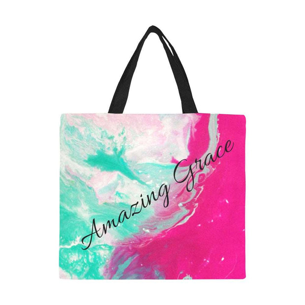 Amazing Grace Canvas Christian Tote