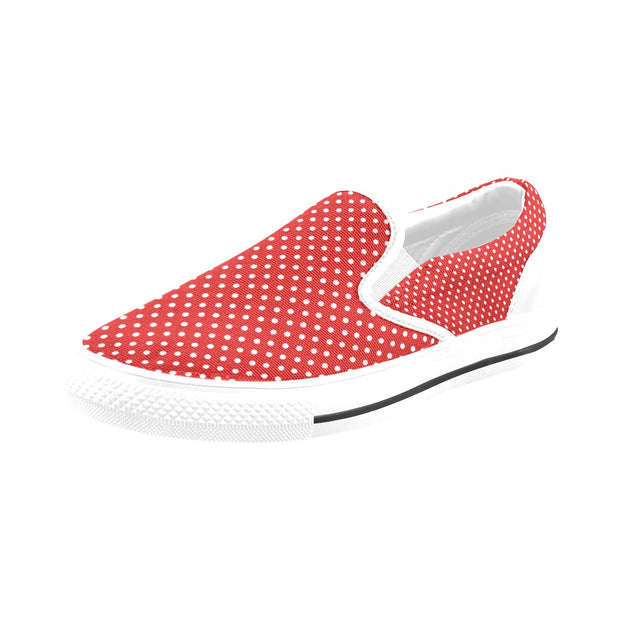 Red Dot Slip-on Canvas Women's Shoes