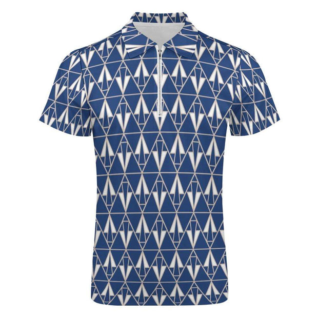 Blue Triangle Short Sleeve Christian Polo Shirt