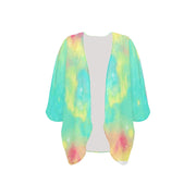 Pastel Tie-Dye Women's Chiffon Kimono