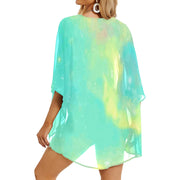 Pastel Tie-Dye Women's Chiffon Kimono