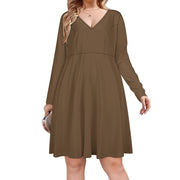 Assorted Colors V-neck dress