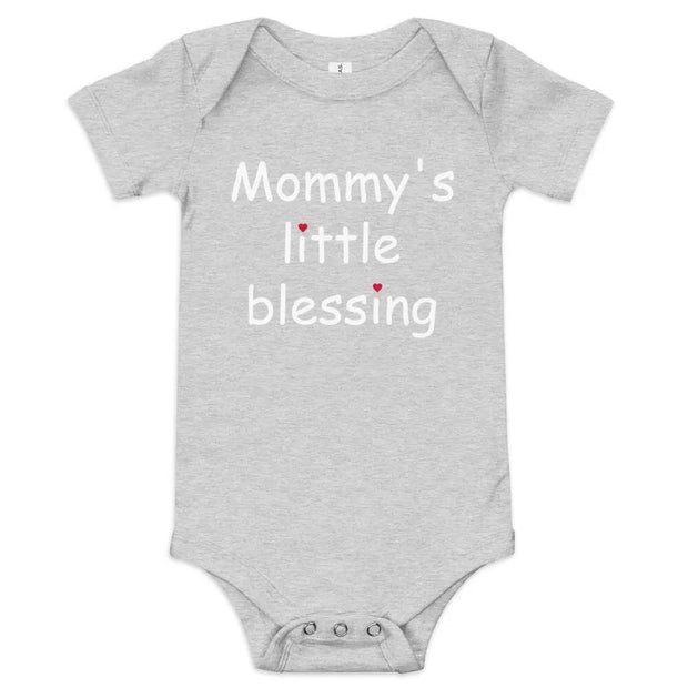 Mommy's Little Blessing Christian Onesie Athletic Heather 