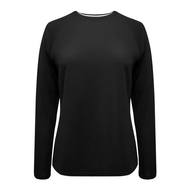 Black Women's Long Sleeve Swim Shirt