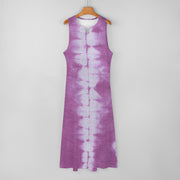 Purple Tie-dye Long Dress