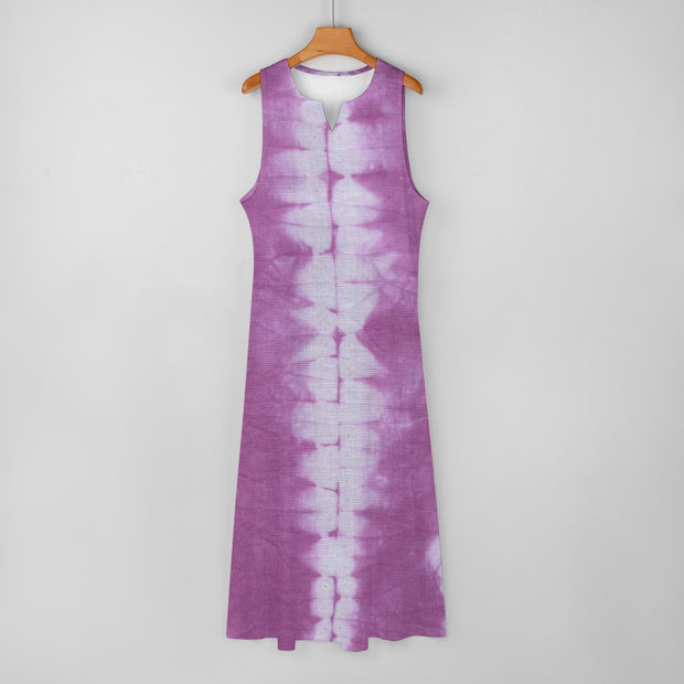 Purple Tie-dye Long Dress