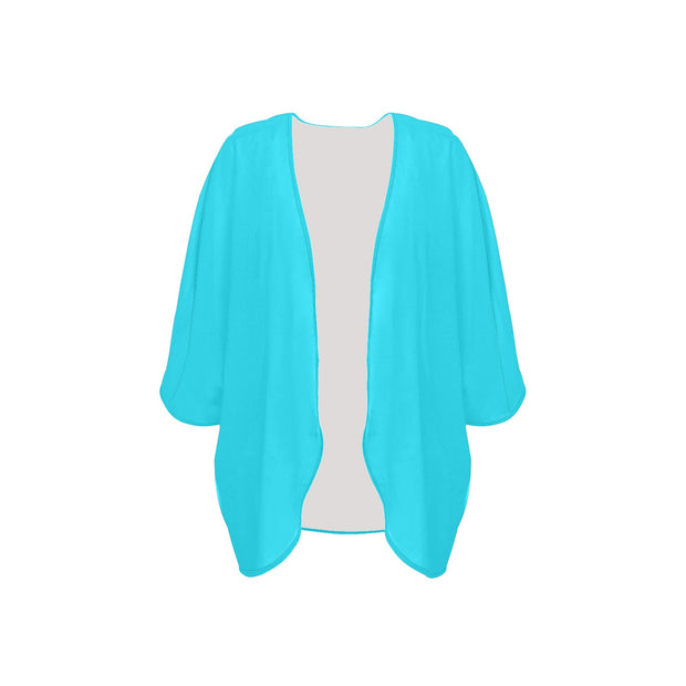 Turquoise Women's Chiffon Kimono