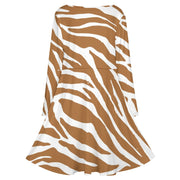 Brown Zebra V-neck dress